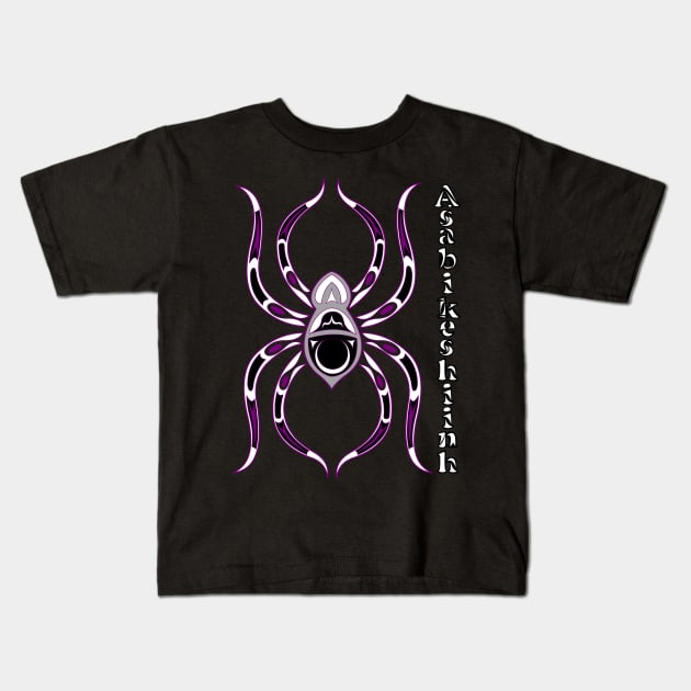 Asabikeshiinh (spider) Demisexual Pride Kids T-Shirt by KendraHowland.Art.Scroll